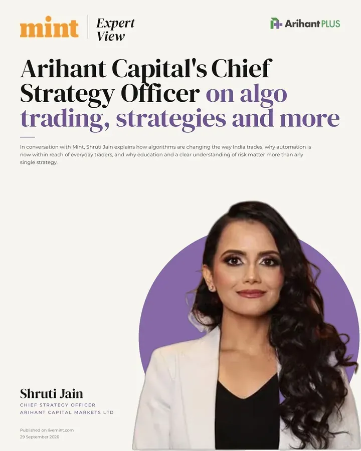 Mint Expert View: Arihant Capital's Chief Strategy Officer Shruti Jain on algo trading, strategies and more